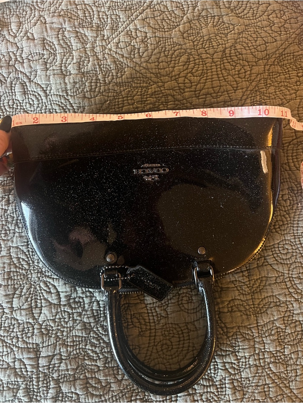 Coach X Nasa Black Glitter Mini Domed Satchel Sierra … - Gem